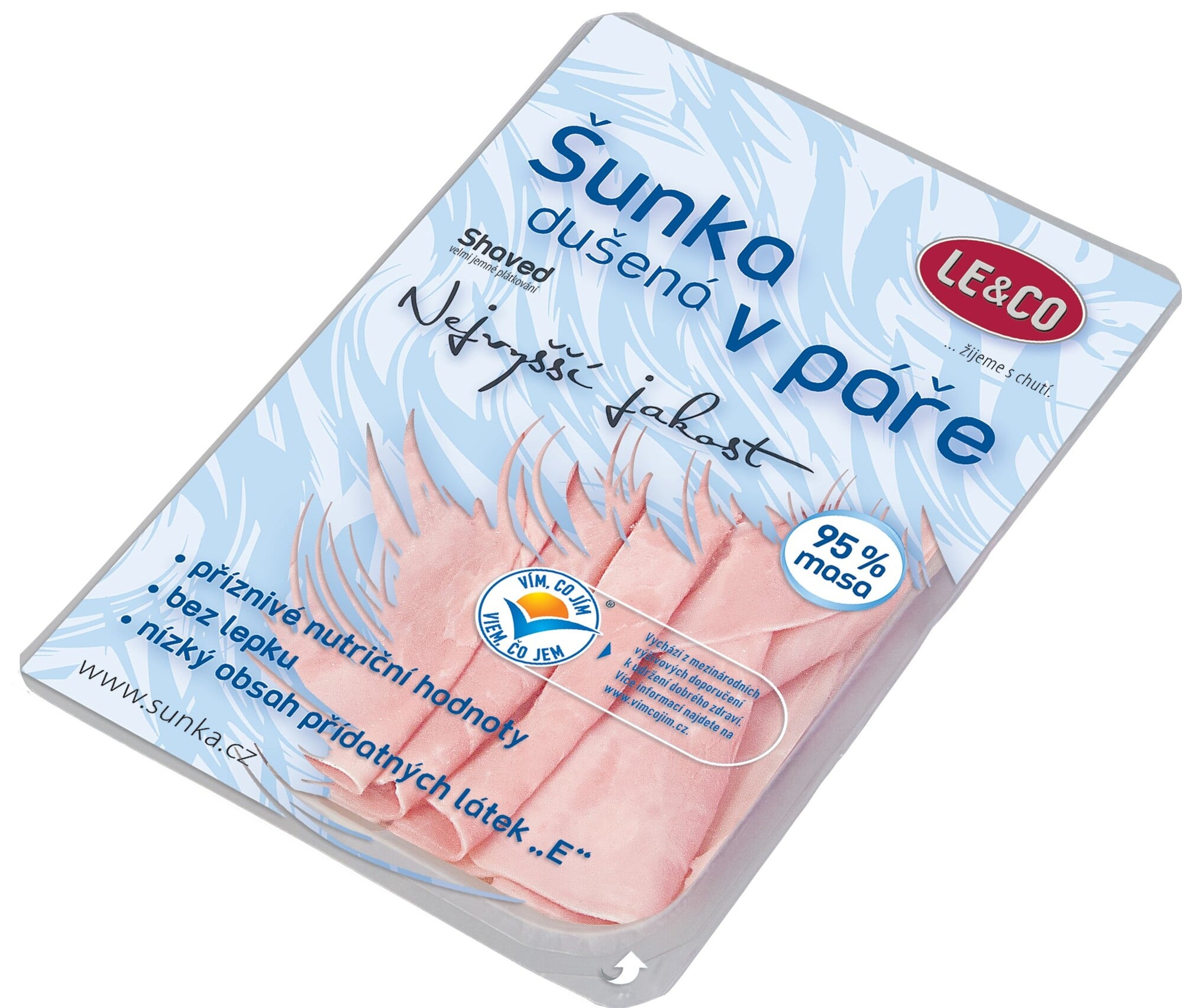 LE&CO Šunka dušená v páře nejvyšší jakosti s obsahem masa 95 %