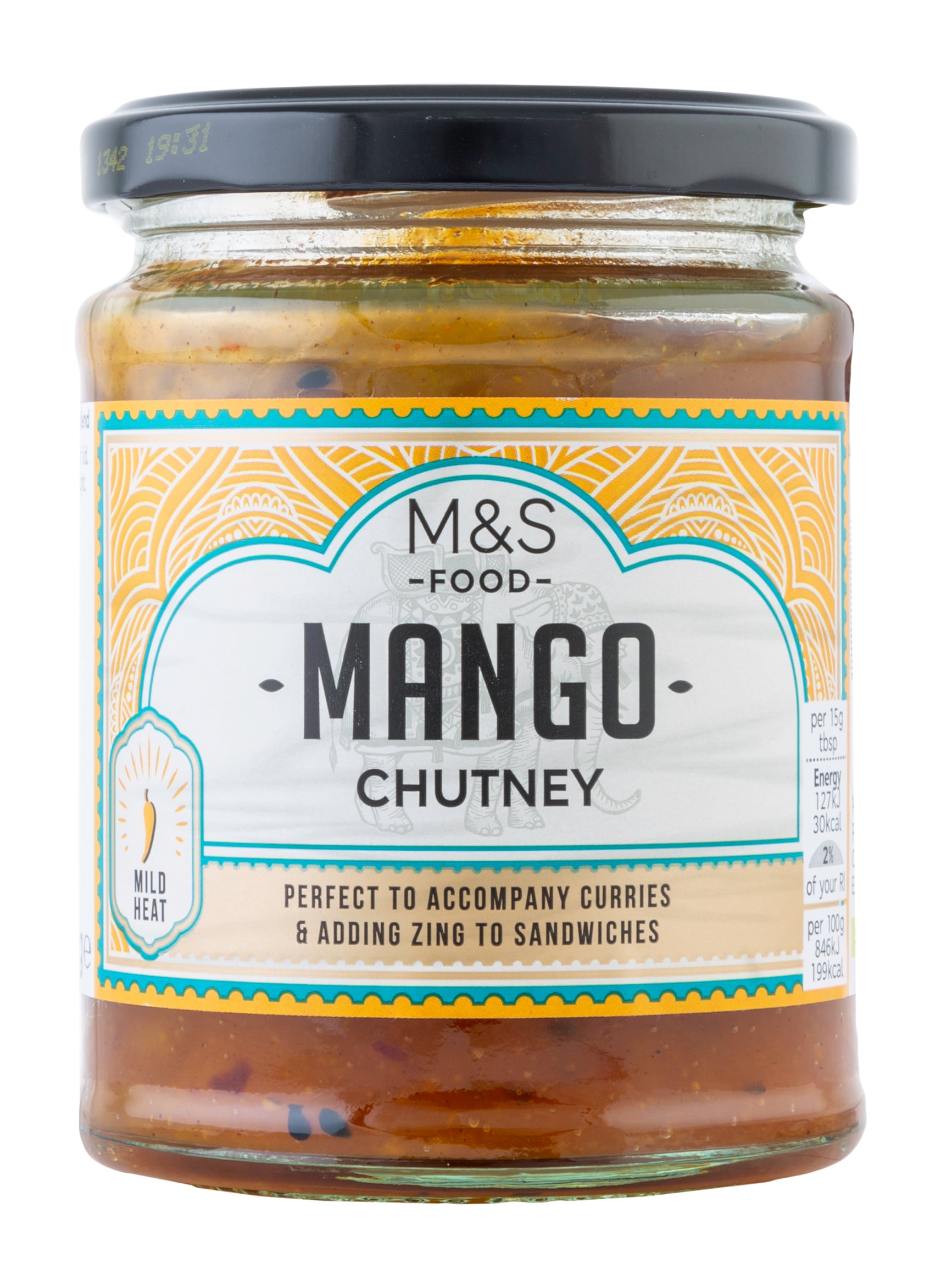 Marks and Spencer Mangové chutney ochucené směsí koření Garam masala