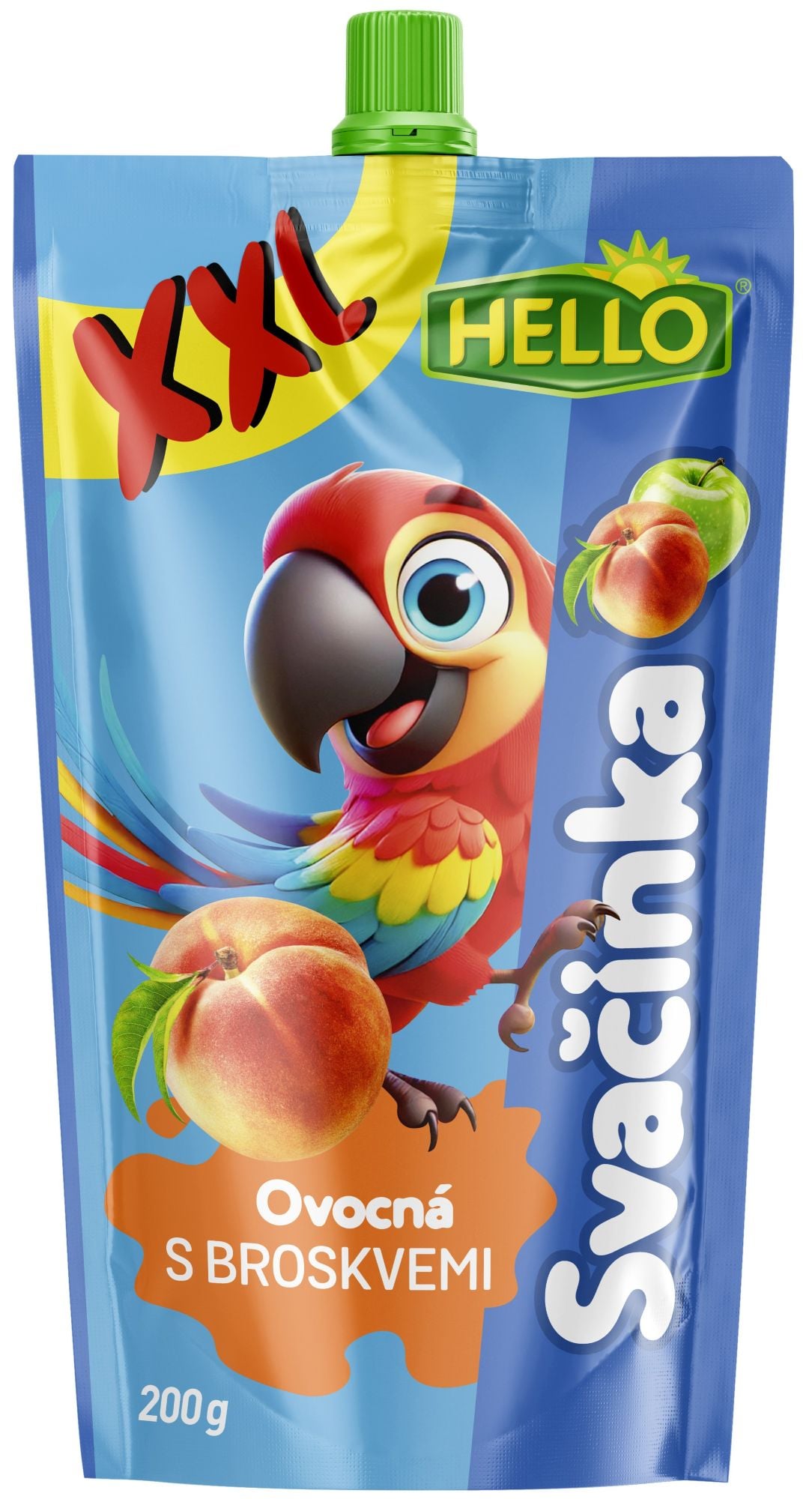 Hello Ovocná svačinka XXL s broskvemi kapsička