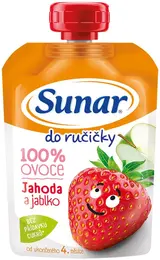 Sunar Do Ručičky Ovocná kapsička jahoda a jablko od 4. měsíce