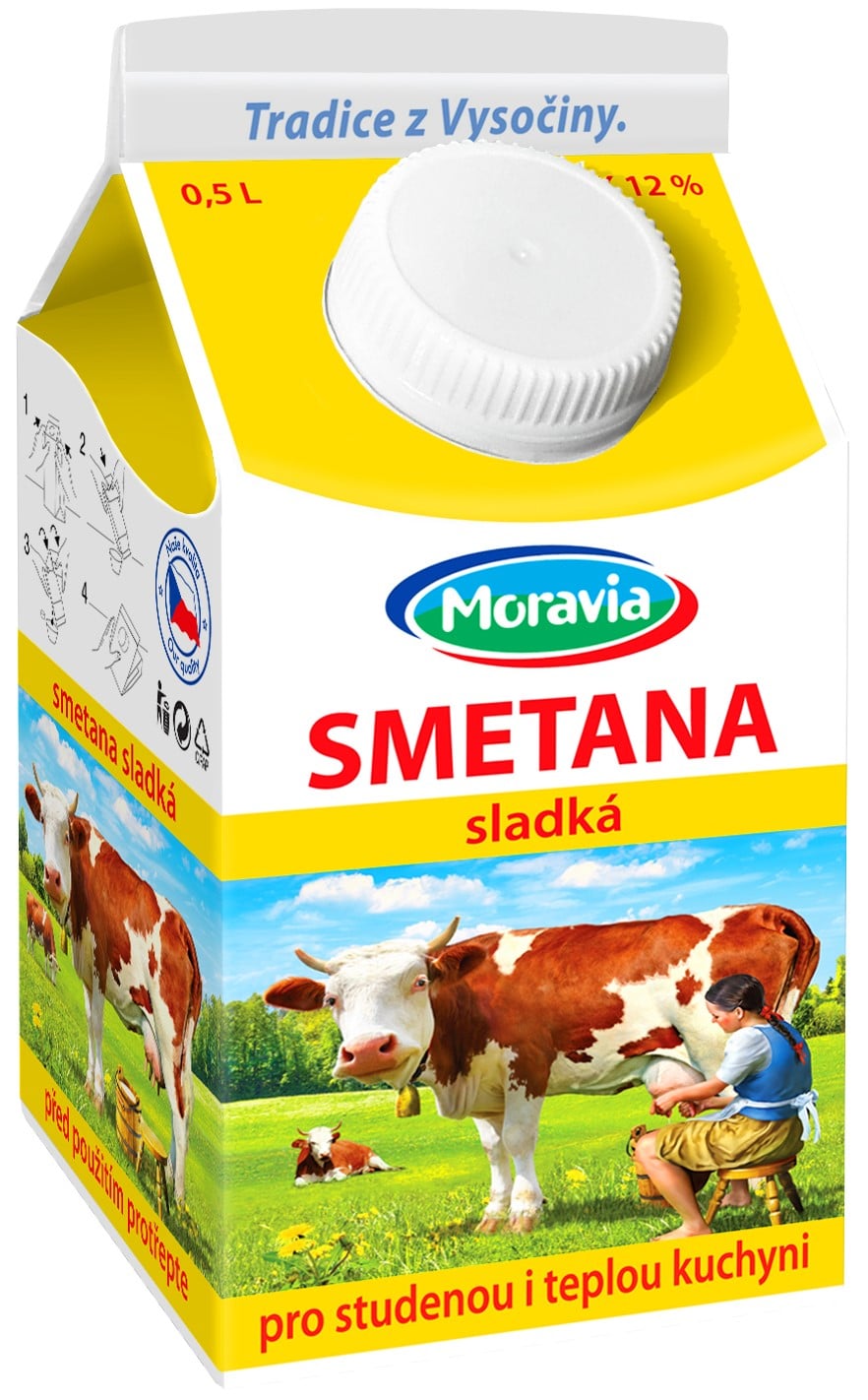 Moravia/Bohemilk Smetana na vaření čerstvá 12 %