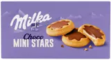 Milka sušenky Choco Mini Stars mléčná náplň a čokoláda