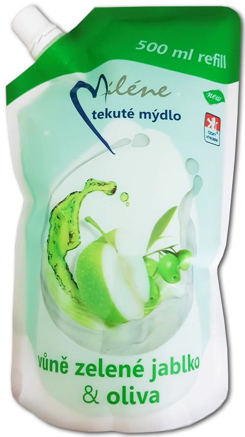 Miléne Zelené jablko a oliva tekuté mýdlo náhradní náplň