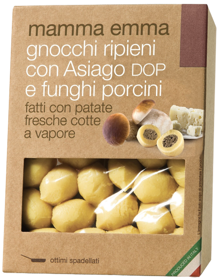 Mamma Emma Gnocchi plněné houbami a sýrem z čerstvých brambor