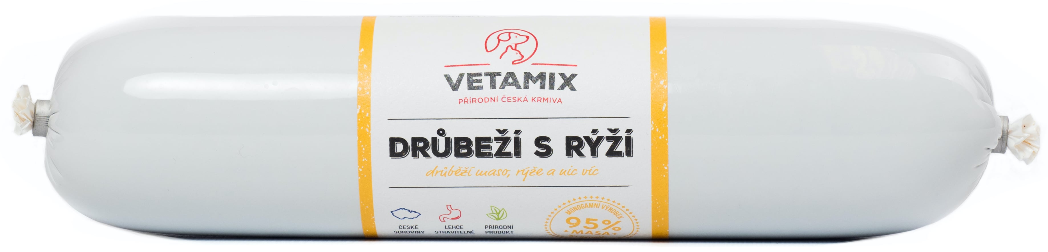 Vetamix Barf salámek drůbeží s rýží pro kočky i psy