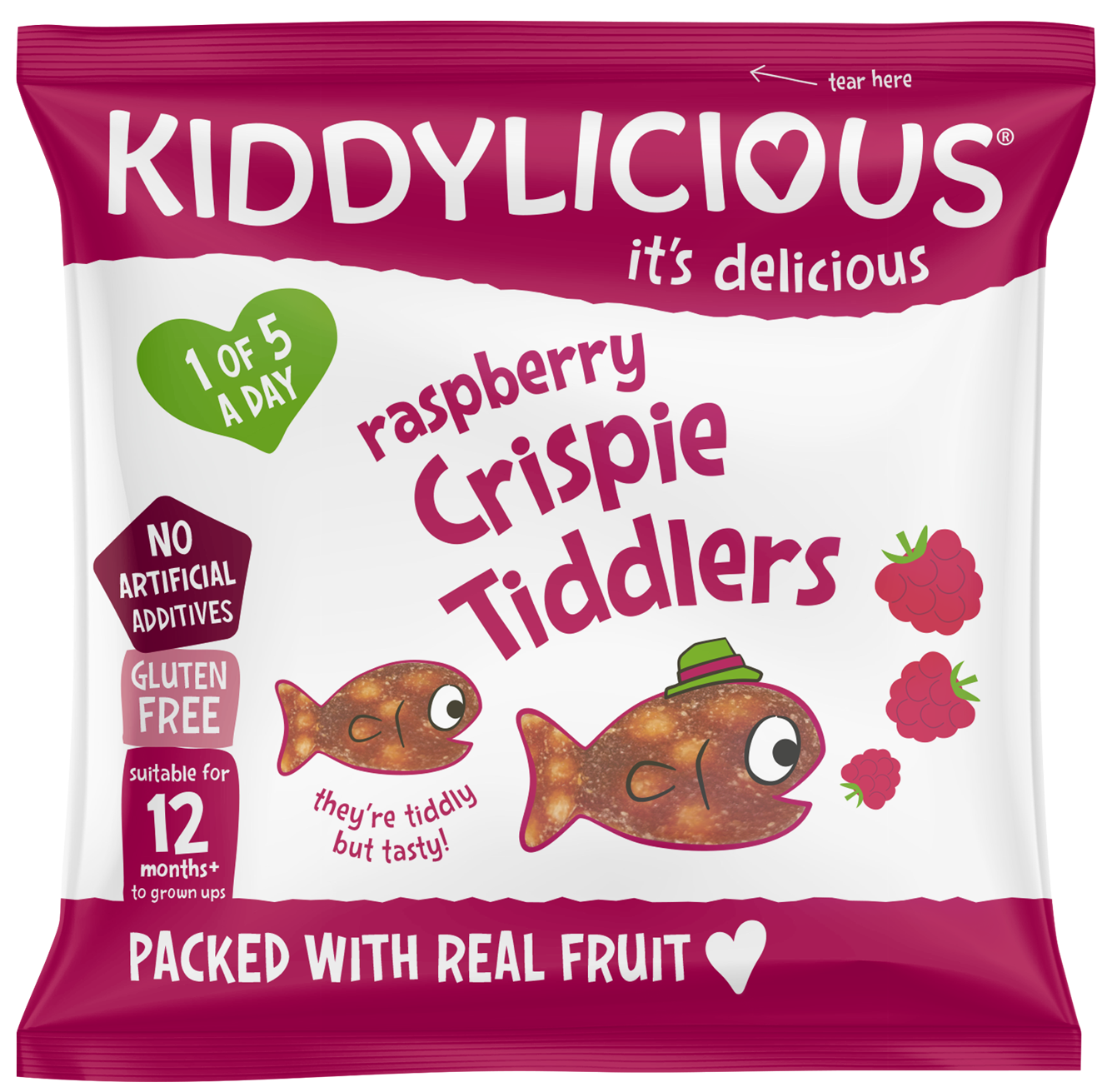 Kiddylicious Křupavé rybičky malinové