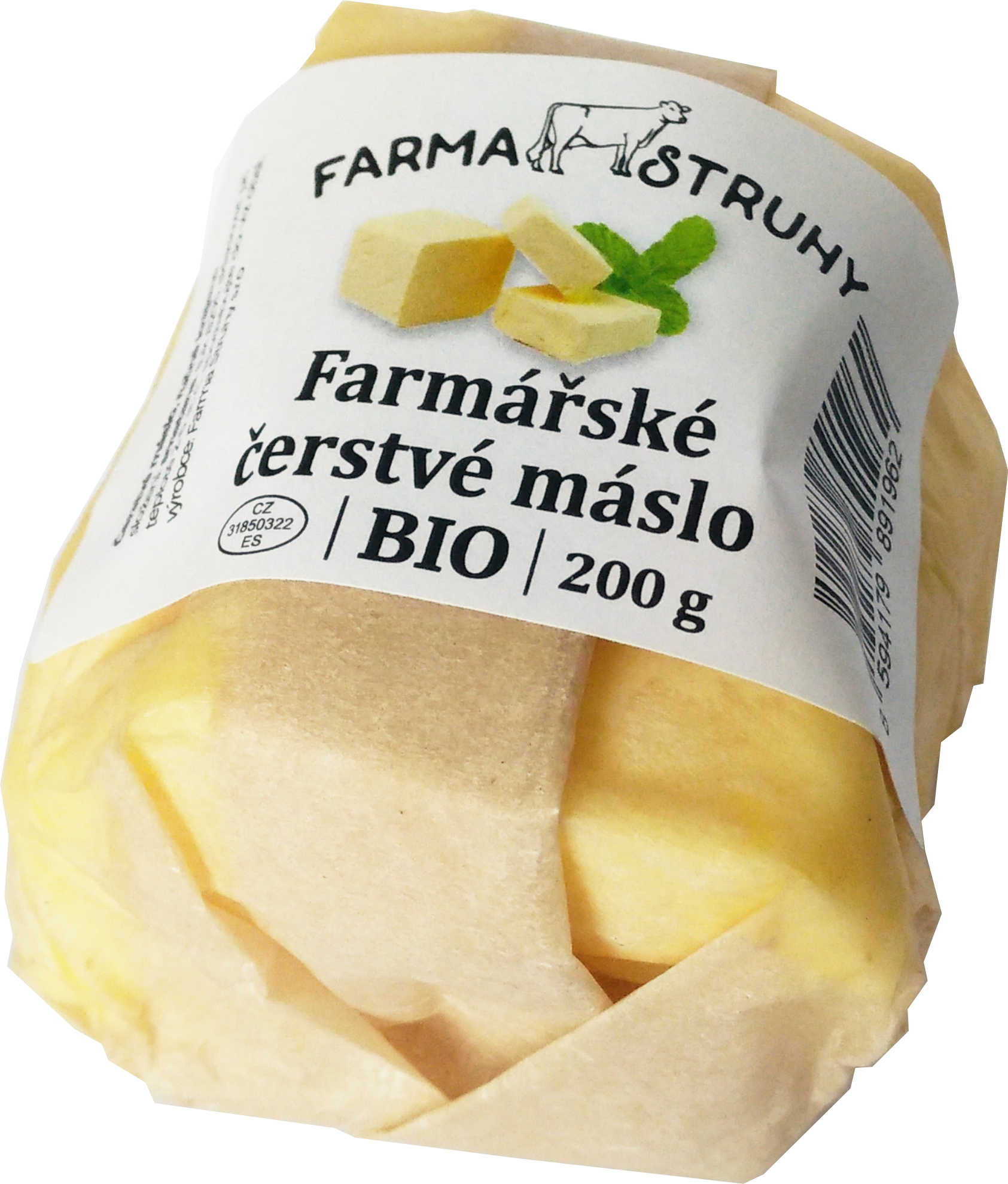 Farma Struhy BIO Farmářské čerstvé máslo