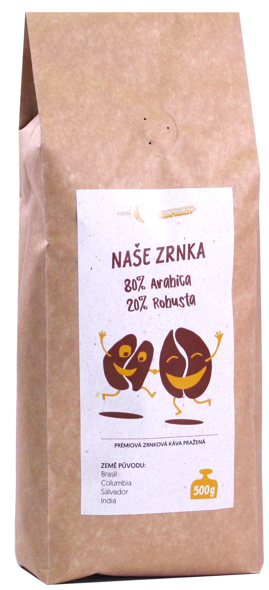Naše Zrnka 80 % Arabica 20 % Robusta