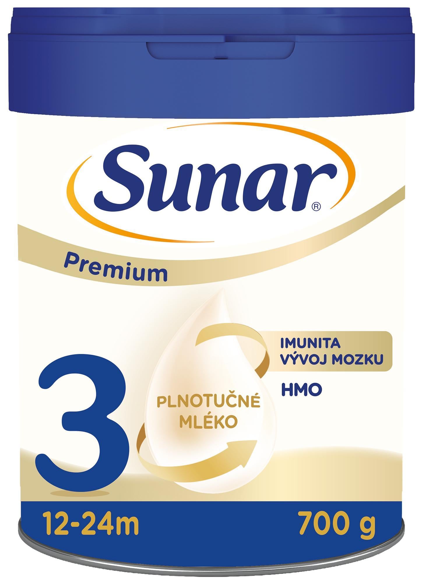 Sunar Premium 3 HMO, mléčná výživa pro malé děti