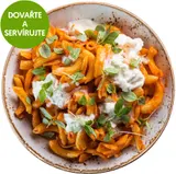 Rigatoni s rajčaty a sýrem stracciatella z Pasta Fresca