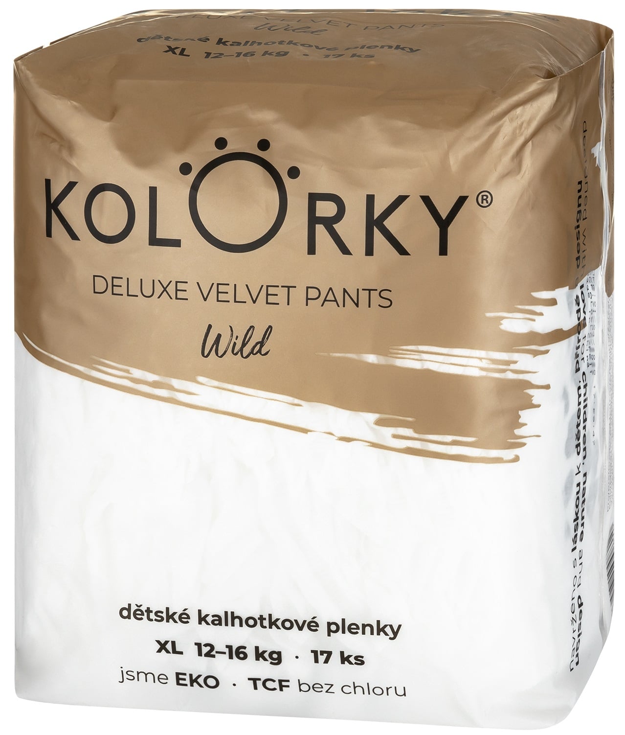Kolorky EKO Jednorázové plenkové kalhotky deluxe velvet XL wild (12–16 kg) 17 ks