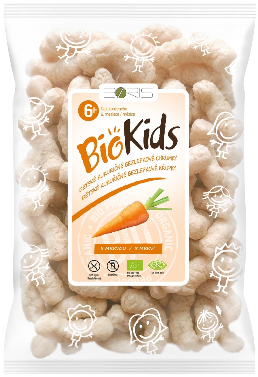 BioKids BIO Bezlepkové křupky mrkev