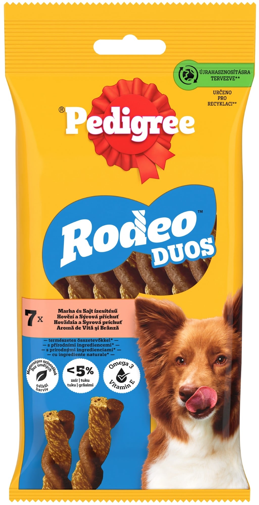 Pedigree Rodeo DUO Žvýkací tyčinky pro psy s hovězím