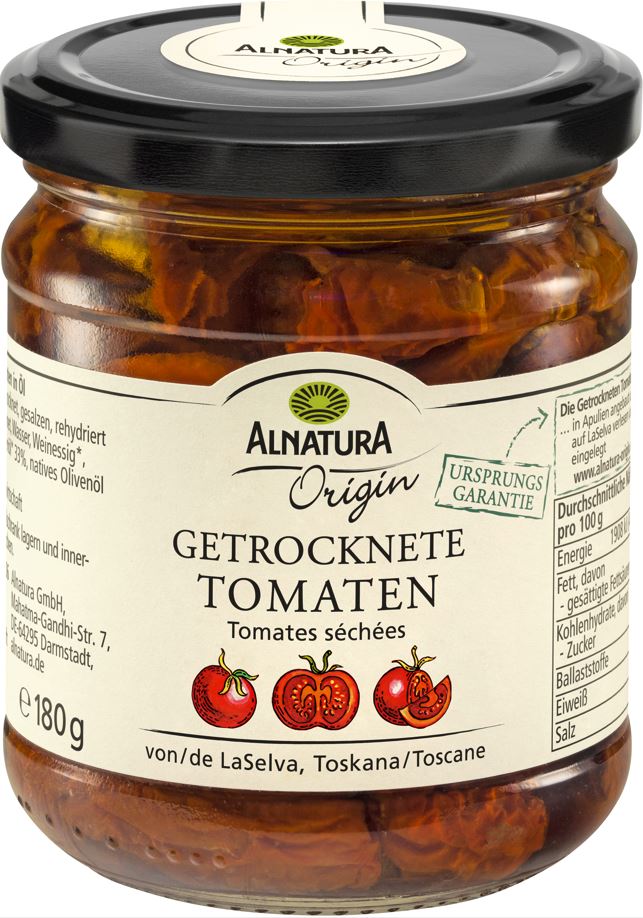 Alnatura BIO Sušená rajčata v rostlinném oleji