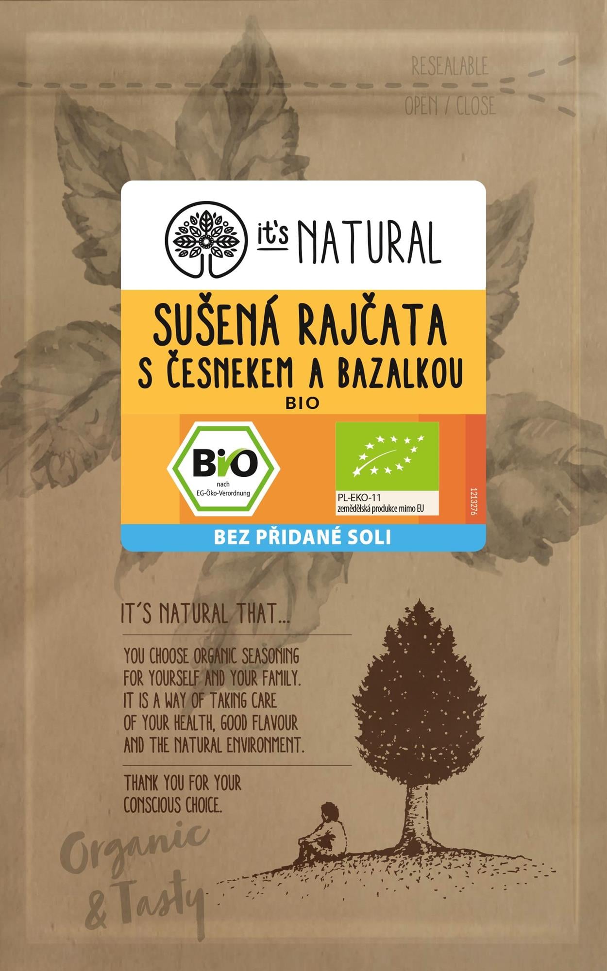 It´s Natural BIO Sušená rajčata s česnekem
