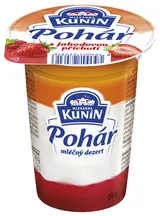 Mlékárna Kunín Pohár mléčný dezert s příchutí jahoda