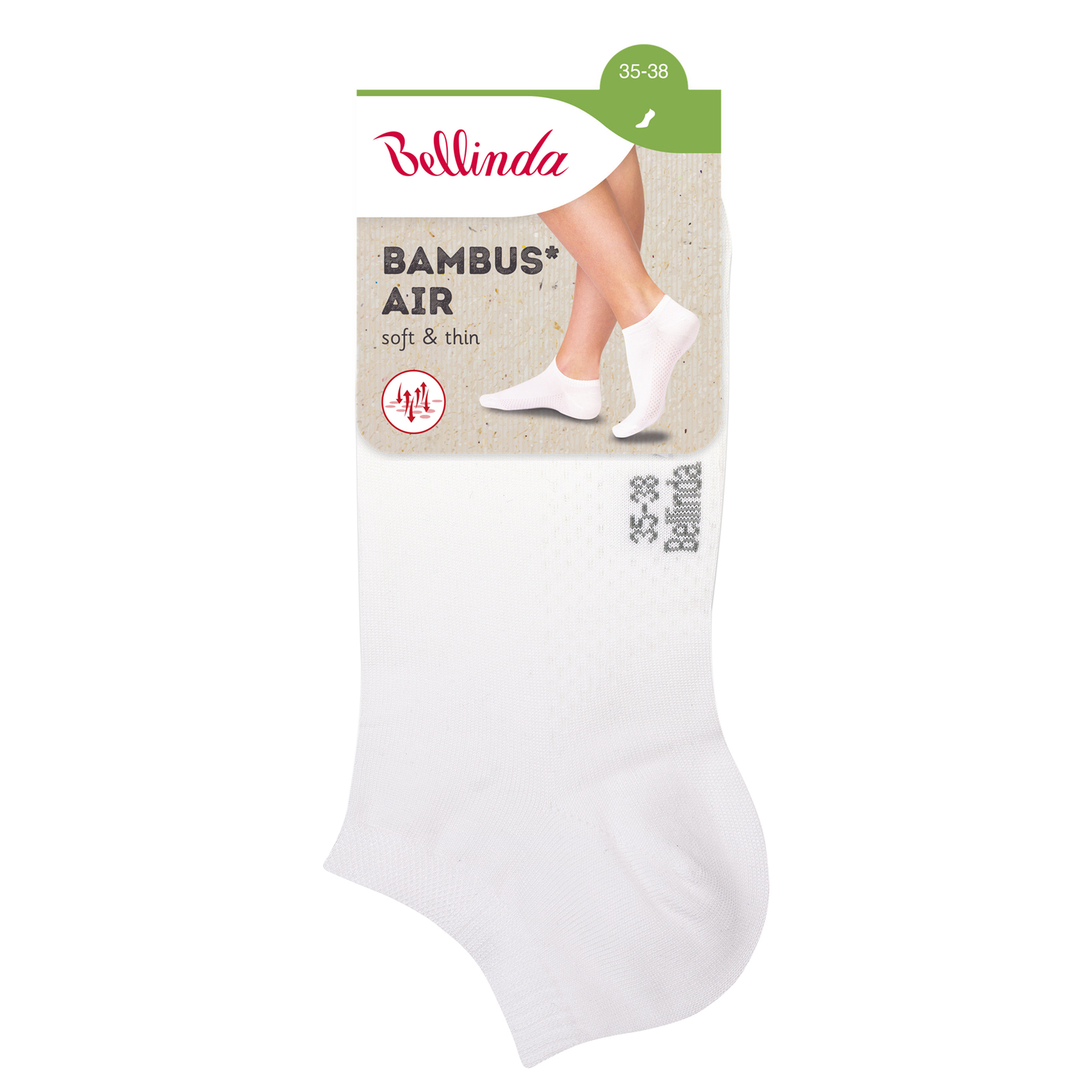 Bellinda Dámské bambusové ponožky bílé, velikosti 35–38