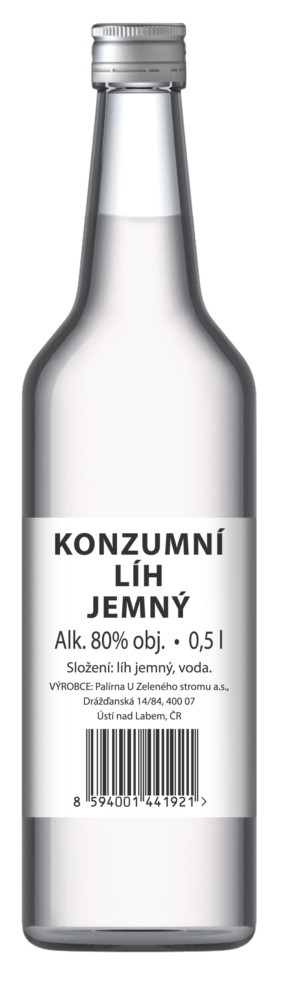 Konzumní líh jemný 80% obj.