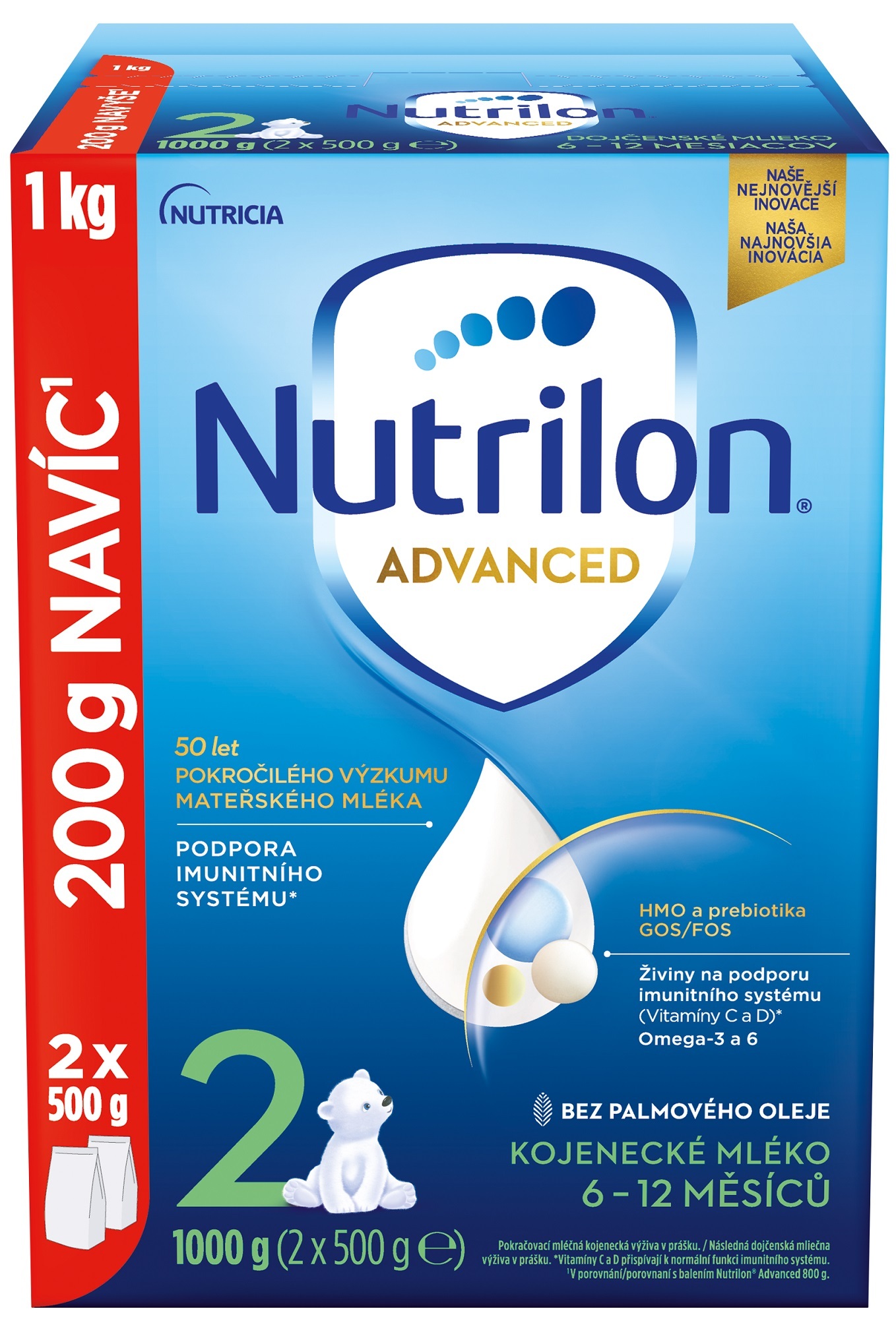 Nutrilon Advanced 2 pokračovací kojenecké mléko – duo balení