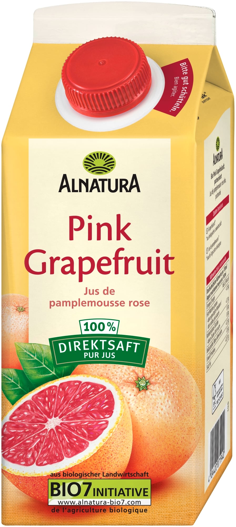 Alnatura BIO Přímo lisovaná šťáva z růžového grapefruitu