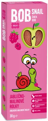 BOB Snail Ovocné rolované plátky jablko a malina