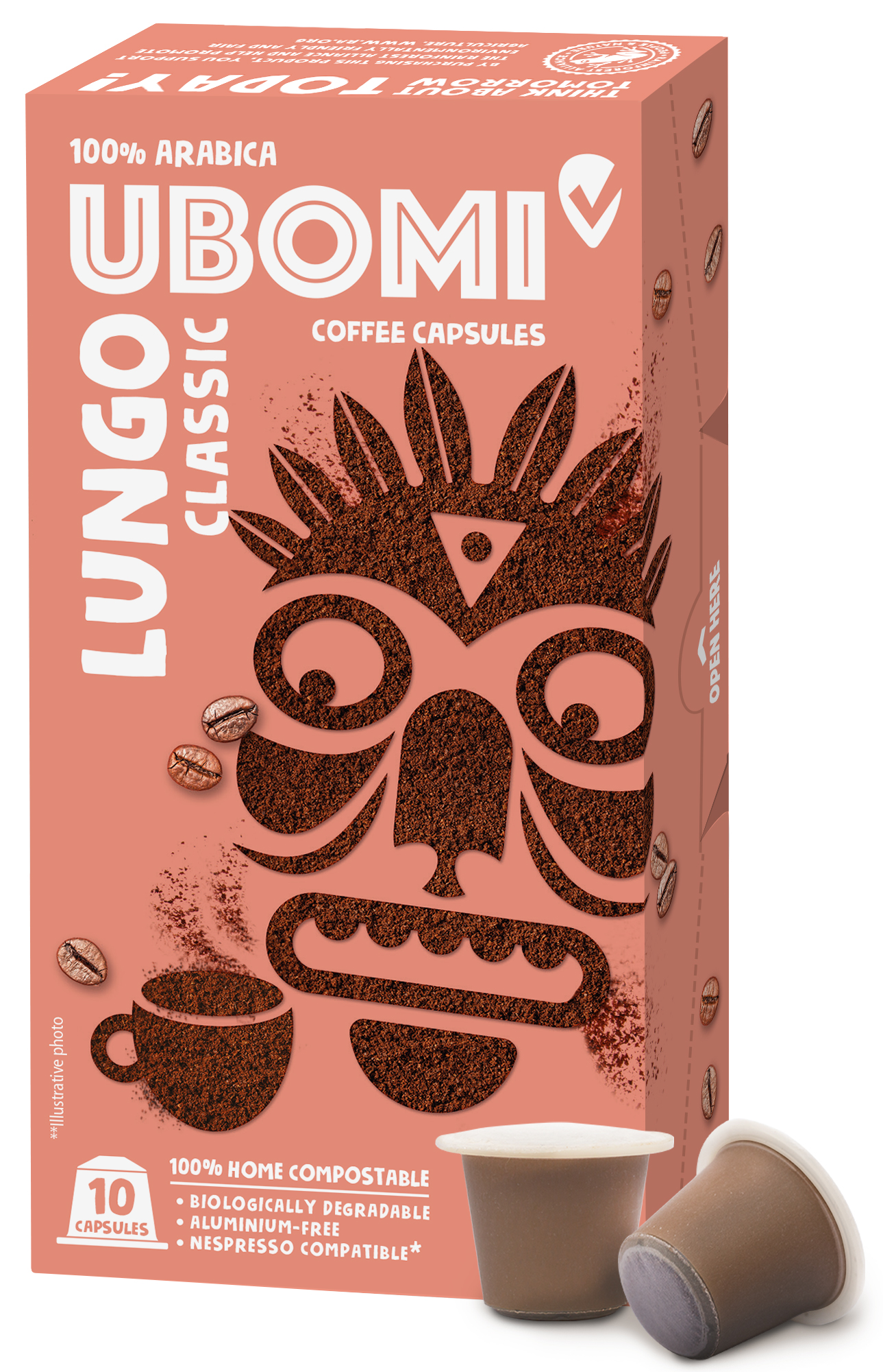 Ubomi Lungo Classic 100% Arabica RFA kávové kapsle