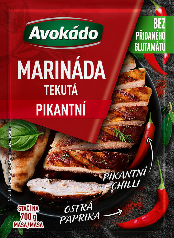 Avokádo Pikantní tekutá marináda