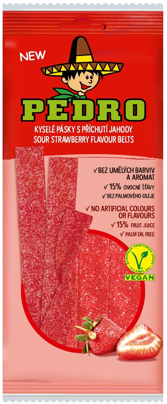 Pedro Kyselé pásky s příchutí jahody