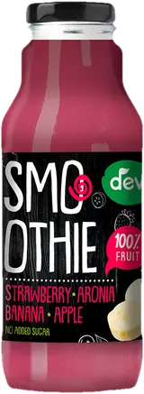 Deva Smoothie jahoda, arónie, banán, jablko sklo