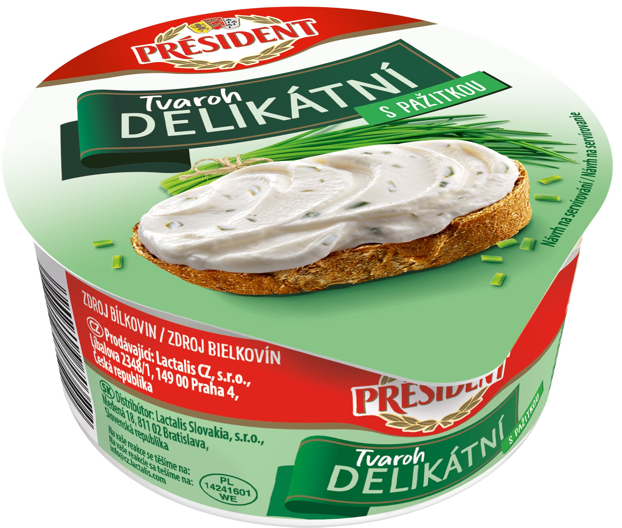 Président Delikátní tvaroh pažitka