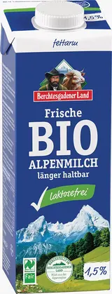 Berchtesgadener Land BIO Čerstvé alpské mléko bez laktózy polotučné