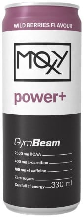 GymBeam Moxy Power+ energetický nápoj lesní ovoce
