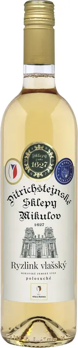 Ditrichštejnské sklepy Mikulov Ryzlink vlašský Moravské zemské víno