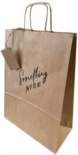Be Nice Přírodní dárková taška Something Nice, 32×41 cm
