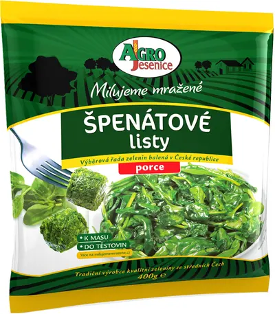 Agro Jesenice Špenátové listy porce
