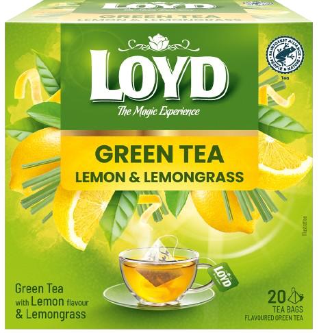 Loyd Pyramida zelený čaj s příchutí citronu a citrónovou trávou