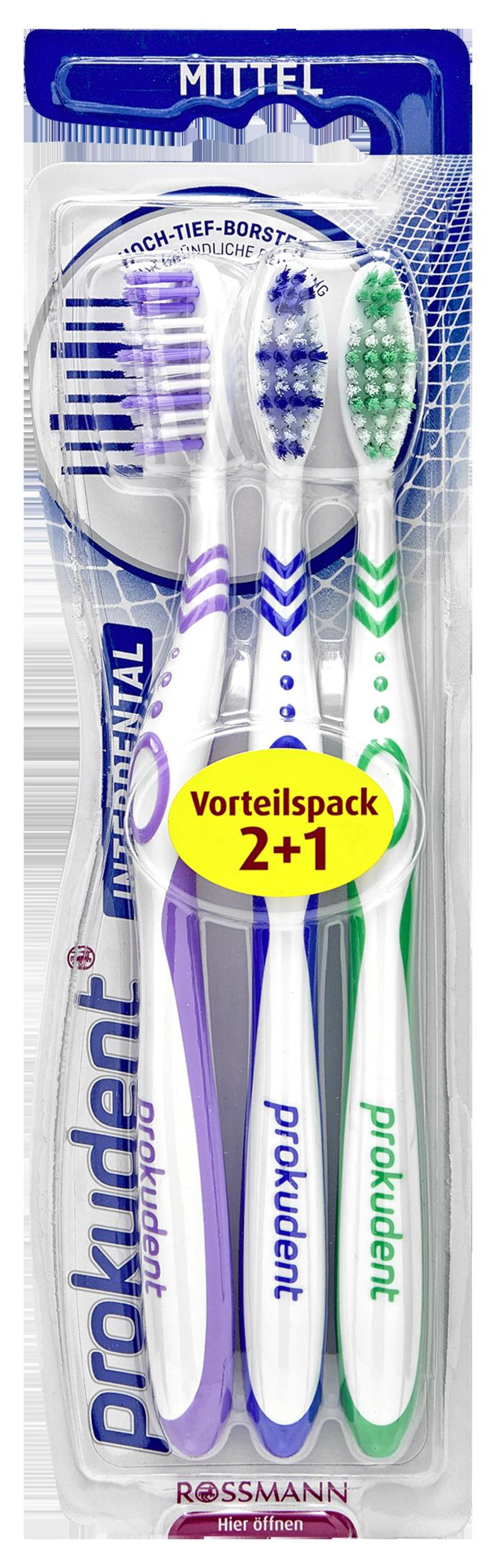 Prokudent Interdental středně tvrdý zubní kartáček