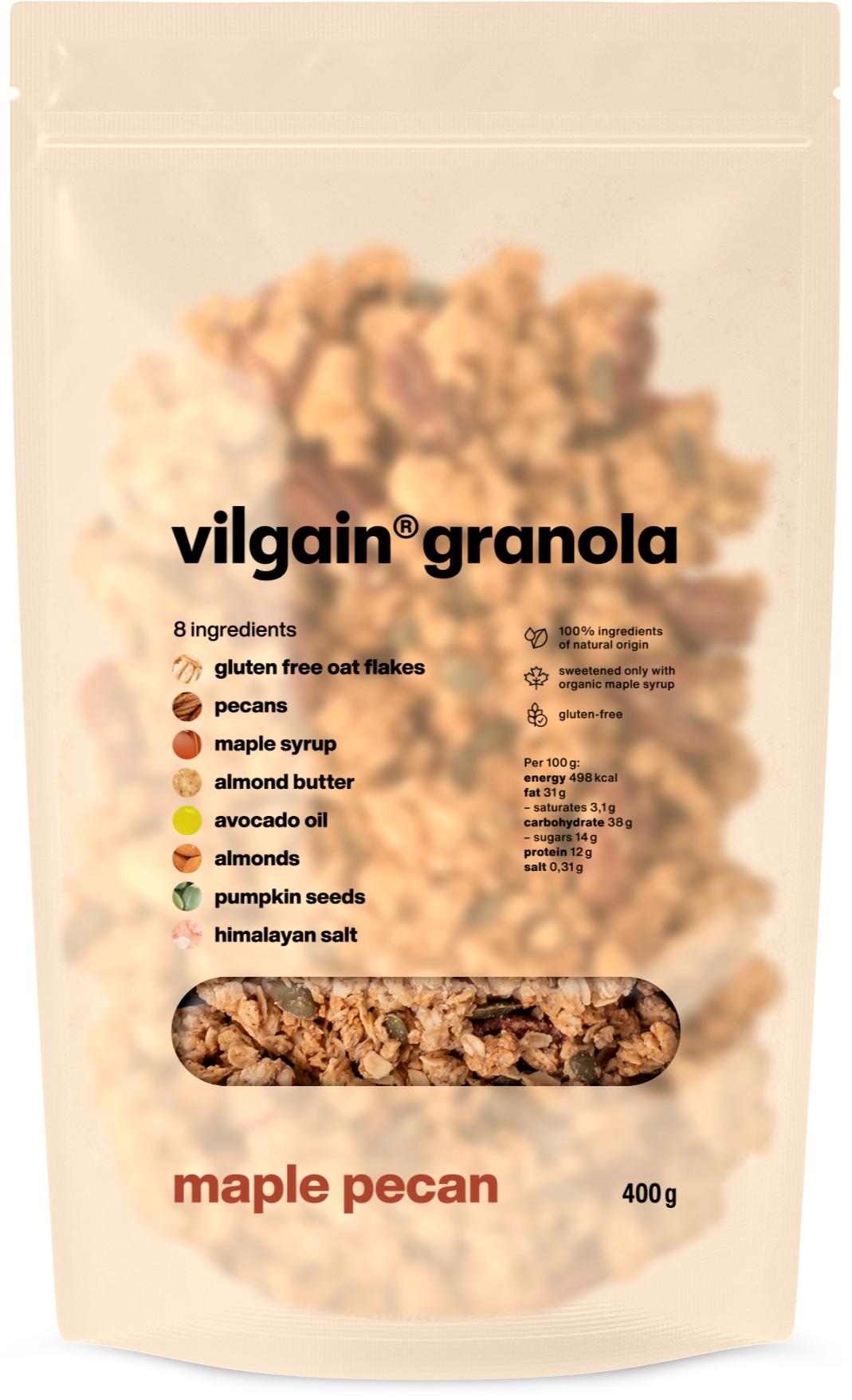 Vilgain Granola javorový sirup a pekany