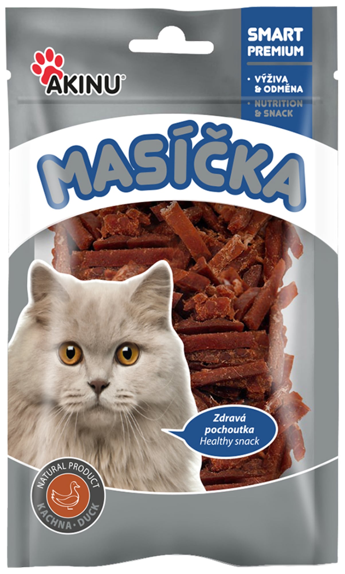 Akinu Masíčka kachní nudličky pamlsek pro kočky