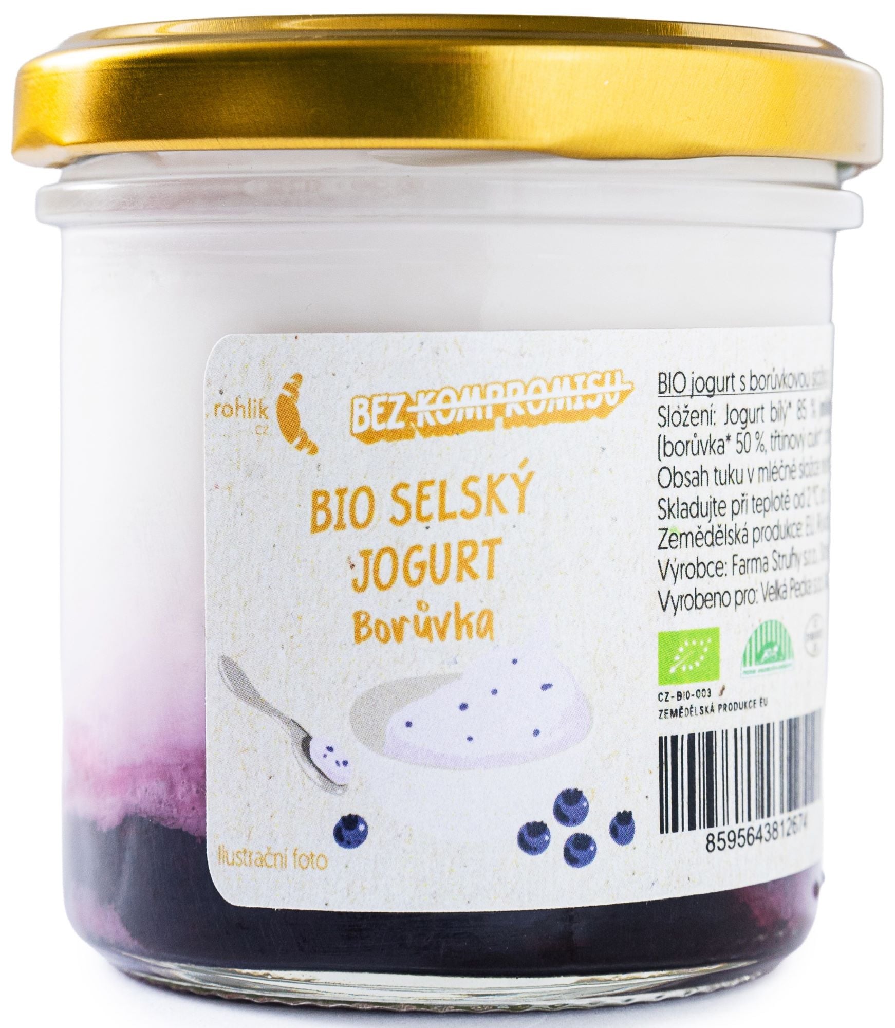 BIO Selský jogurt borůvka
