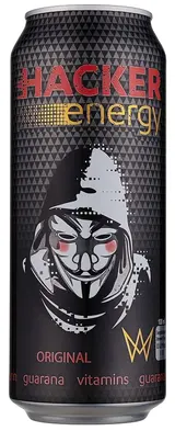 Hacker Energy drink plech