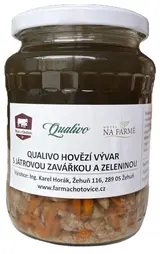 Qualivo Hovězí vývar s játrovou zavářkou a zeleninou