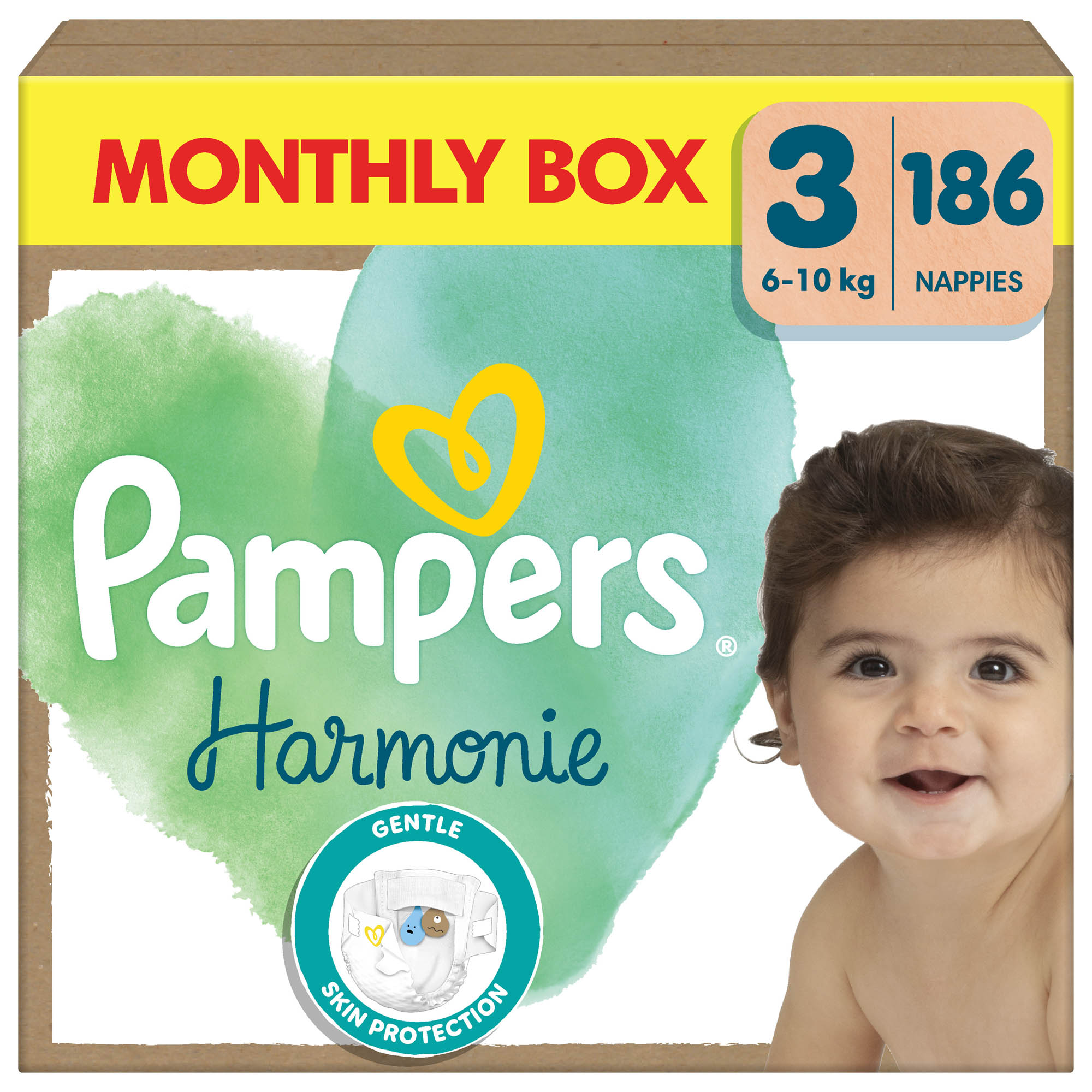 Pampers Harmonie Baby dětské plenky velikost 3 (6–10 kg)