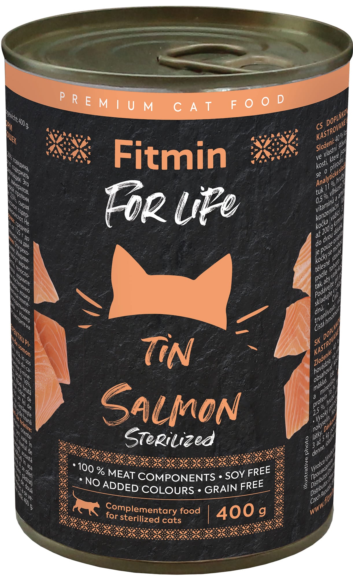 Fitmin For Life konzerva pro kastrované kočky losos