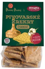 Biopekárna Zemanka Slané krekry s mlátem z Plzeňského Prazdroje a česnekem