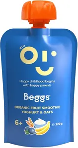 Beggs BIO Smoothie s ovocem, jogurtem a ovesnými vločkami
