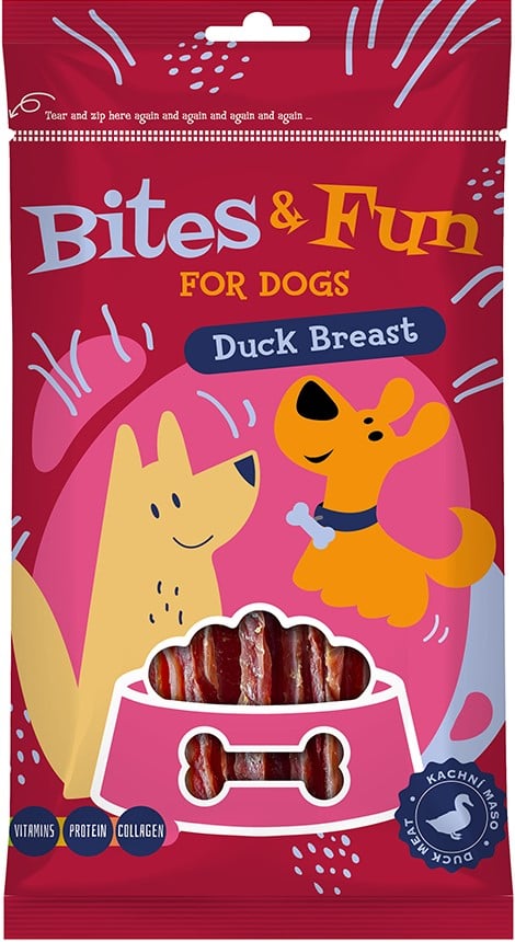 Akinu Bites & Fun kachní prsíčka pamlsek pro psy