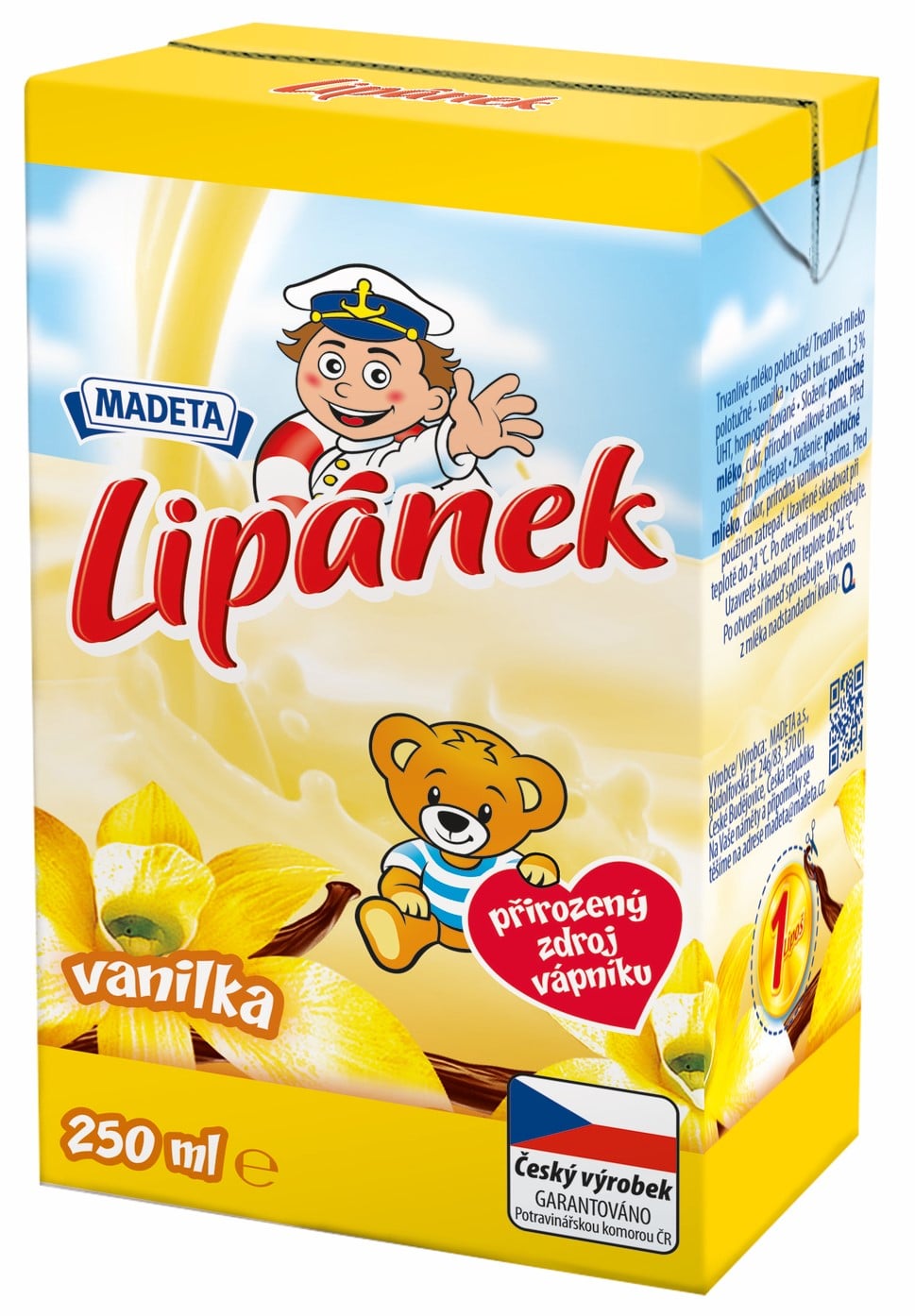 Madeta Lipánek mléko vanilkové 1,3 %