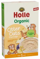 Holle BIO Ovesná kaše s jablkem, banánem a švestkou Otter