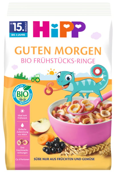 HiPP BIO Obilno-ovocné kroužky k snídani